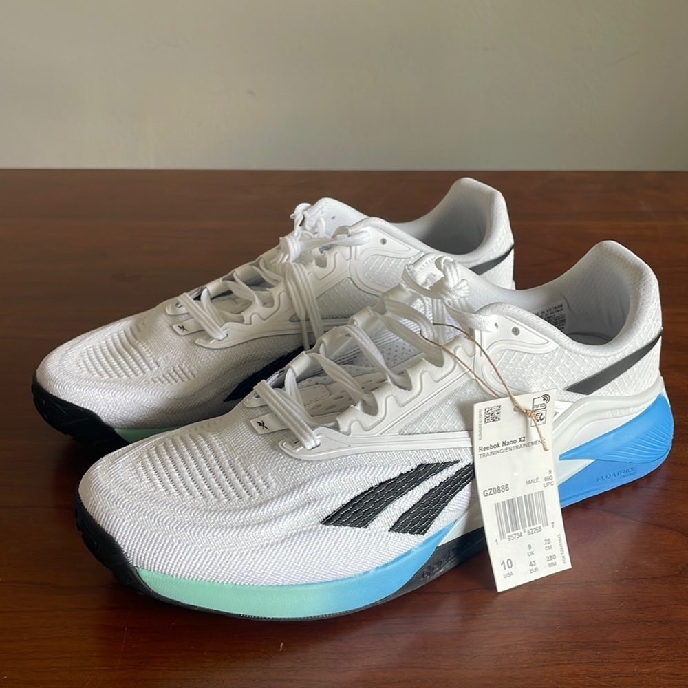 Reebok Men's Nano X2 [GZ0886] White/Essential Blue crossfit NWOB - Picture 2 of 5